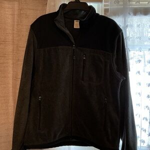 Old Navy Black and Gray Fleece Jacket